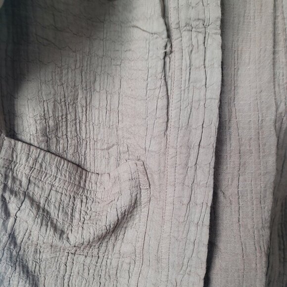 NWT HONEST COTTON Womens Carrier Coat - Handmade 100% Cotton Boxy Layer One Size - Picture 5 of 6